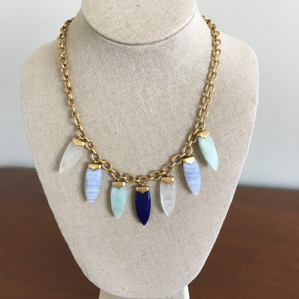 Rare Stella & Dot Aria Gold Statement Necklace